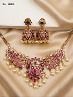 Wing Motif Kundan Necklace Set