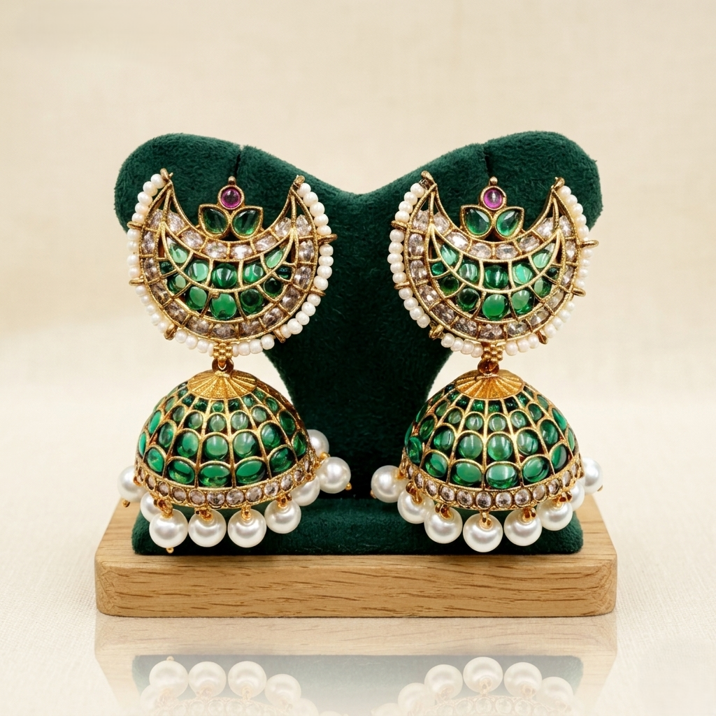 Chand Bali Kundan Jhumka