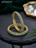 Emerald Eternity Bangle Set