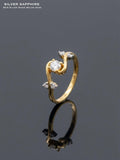 Two-Tone Vine Solitaire Ring