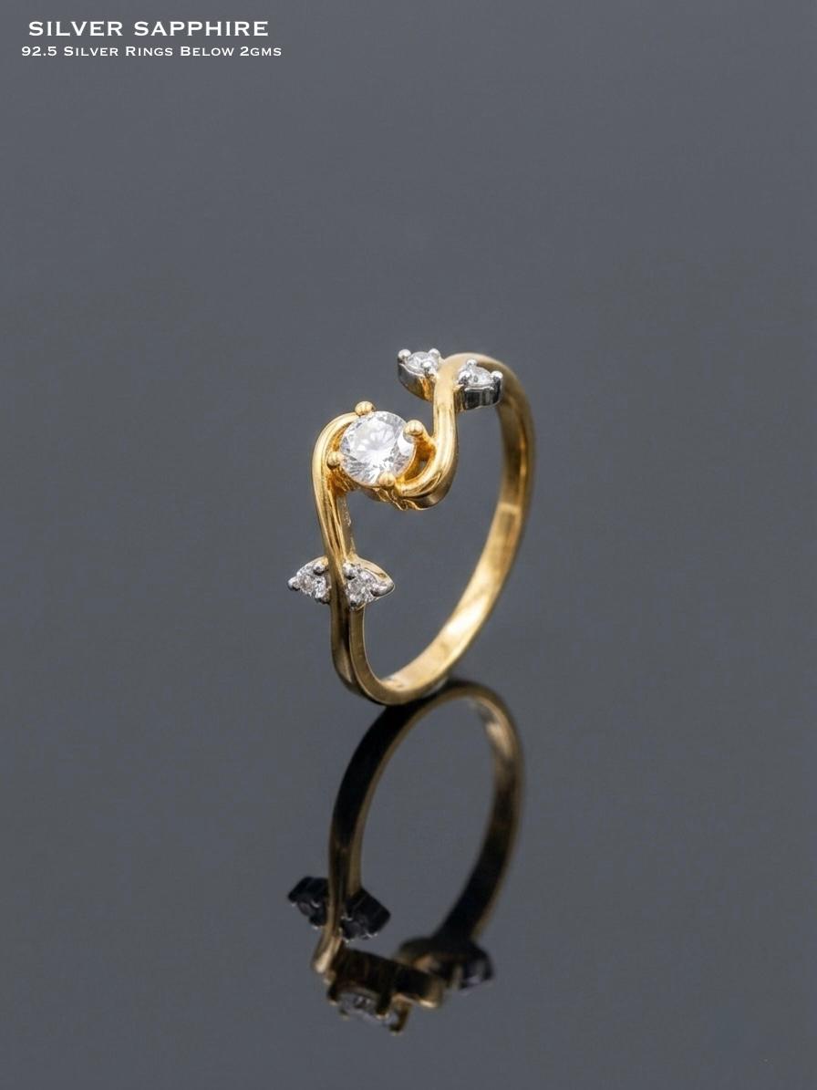 Two-Tone Vine Solitaire Ring