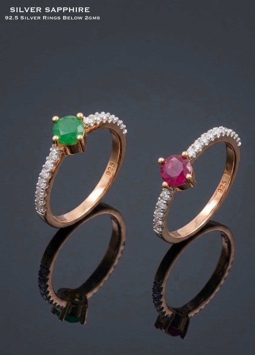 Two-Tone solitaire Ring Duo