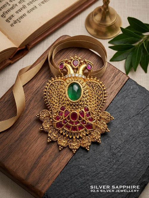 Antique Eagle Crown Pendant