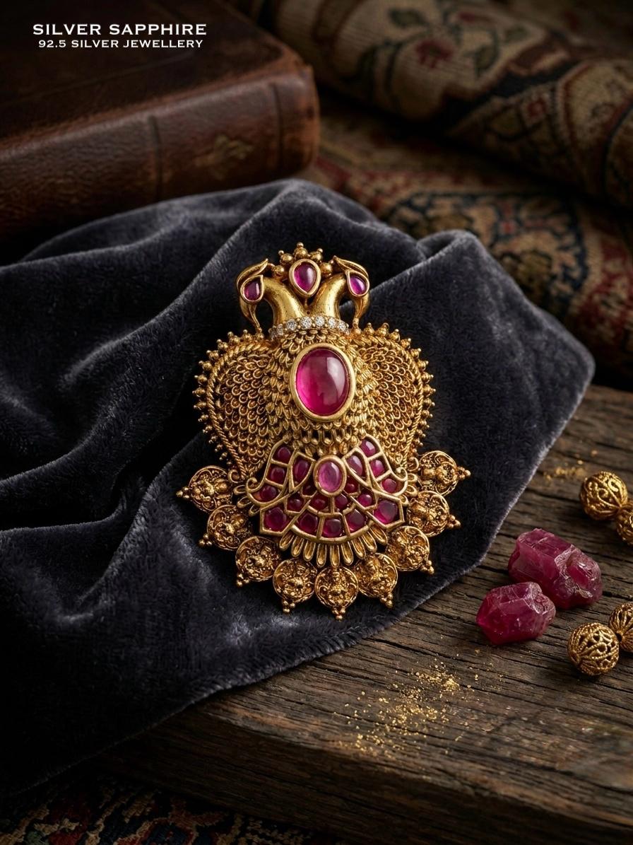 Antique Eagle Crown Pendant