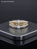 Two-Tone Double Band Halo Ring