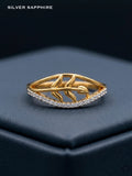 Two-Tone Feather Leaf Ring
