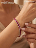 Ruby Emerald-Cut Tennis Bracelet
