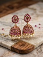 Kundan Dome Jhumka