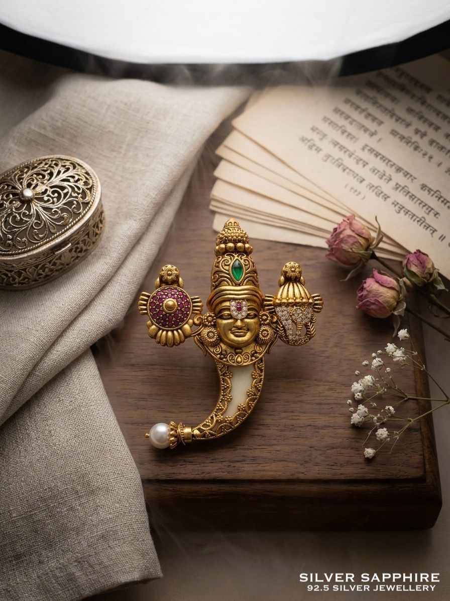 Lord Balaji Vanki- Temple Pendant