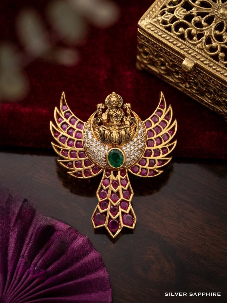 Goddess Lakshmi on Garuda Temple Pendant