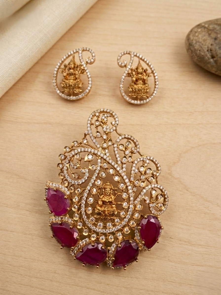 Lakshmi Pendant Set