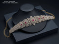 CZ Filigree & Ruby Vaddanam Hip Belt
