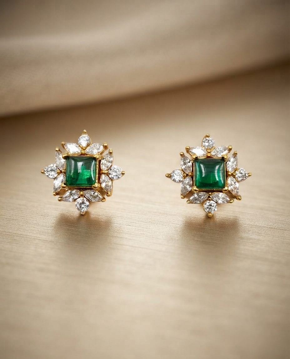 Square Stone Studded