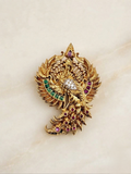 Antique Peacock Feather Pendant