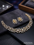 CZ Starburst Choker Necklace Set