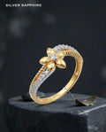 Two-Tone Floral Ring
