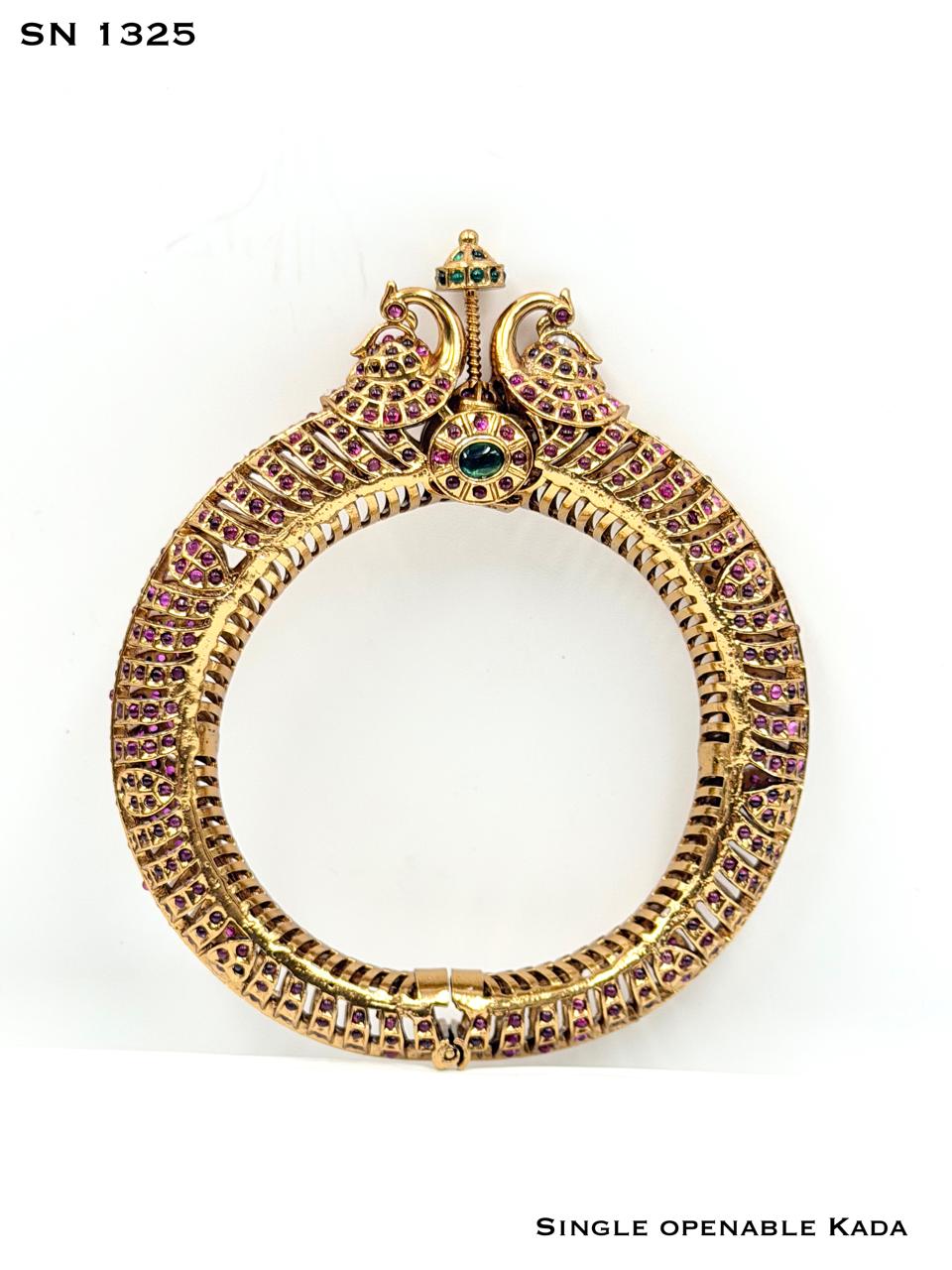 Peacock Ruby Kada Bangle