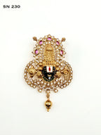 Antique Gold Lakshmi Balaji Temple Pendant