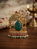Antique Lord Krishna & Peacock Heritage Pendant