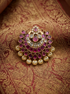 Ruby Kundan Chandbali Choti