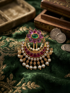 Floral Chandbali Choti