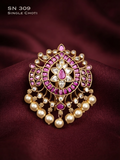 Floral Kundan Single Choti
