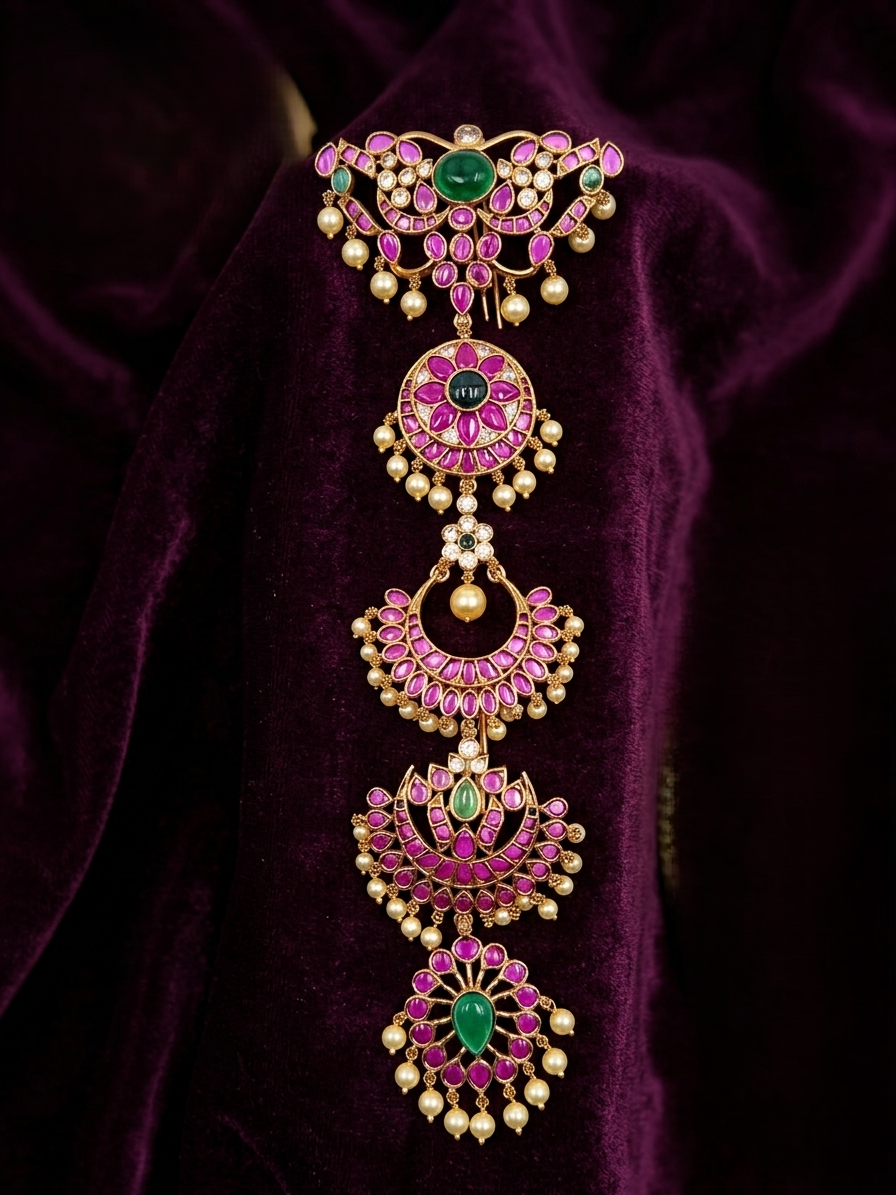 Ruby & Emerald Kundan  Choti.