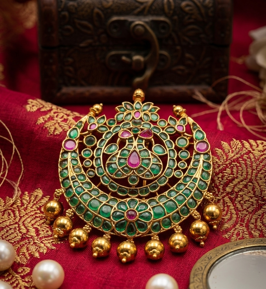Chandbali Crescent Bridal Choti