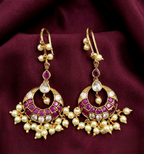 Kemp  chandbali hook earrings
