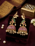 Peacock Jhumka Earrings