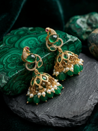 Peacock Emerald & Ruby Jhumka