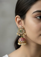 Peacock Jhumka Earrings