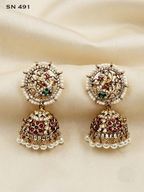 Peacock Dome Jhumka Earrings