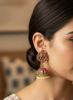 Peacock Jhumka Earrings