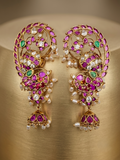 Kemp vine long jhumka earrings