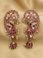 Kemp vine long jhumka earrings