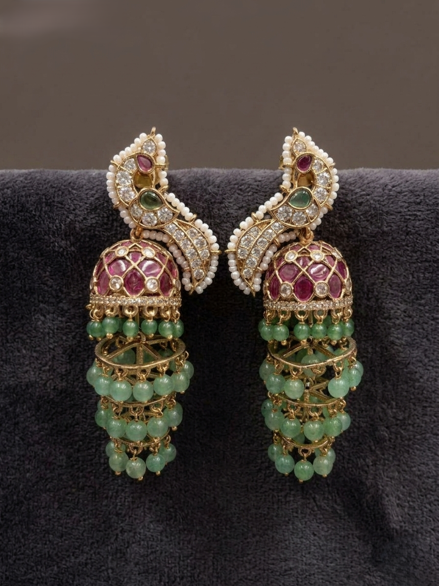 Kundan Jhumka Earrings