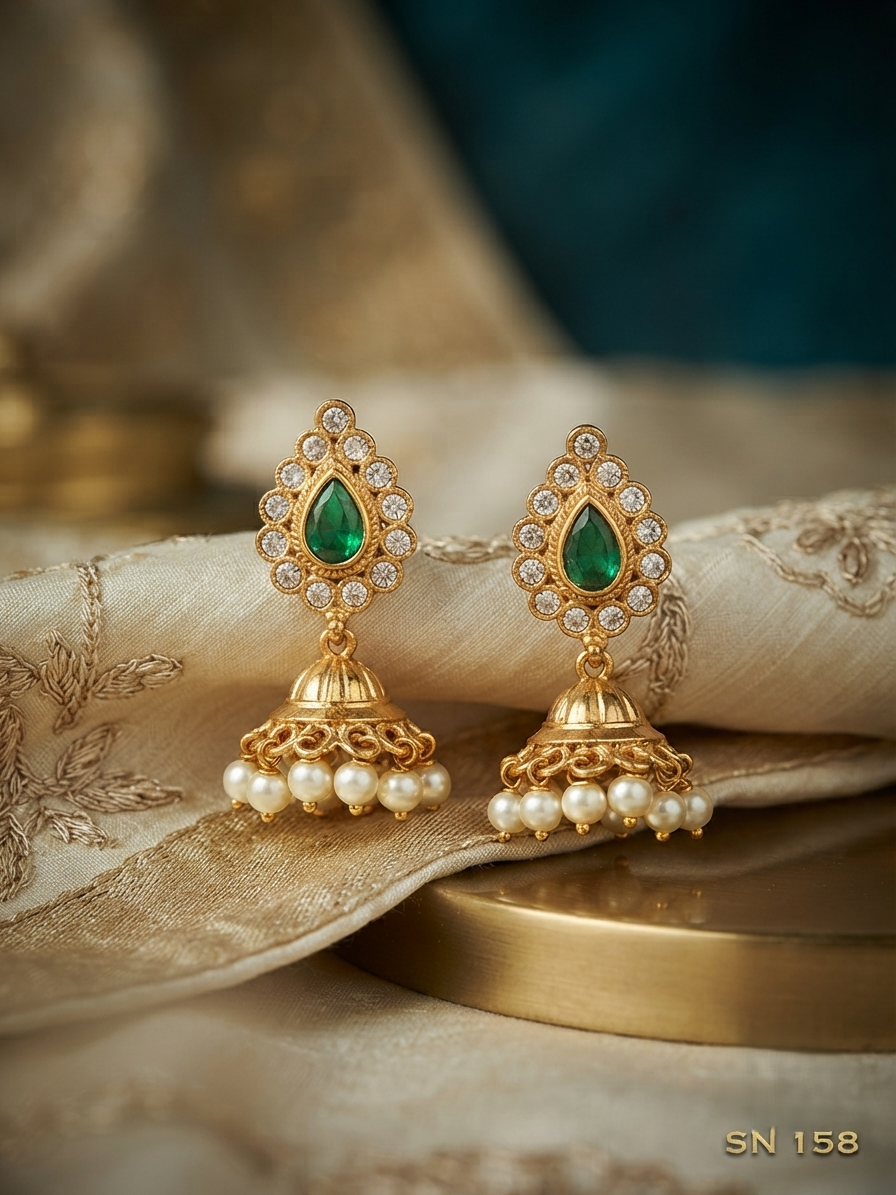 Teardrop Halo Jhumka