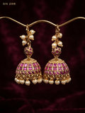 Ruby Stone Dome Jhumka