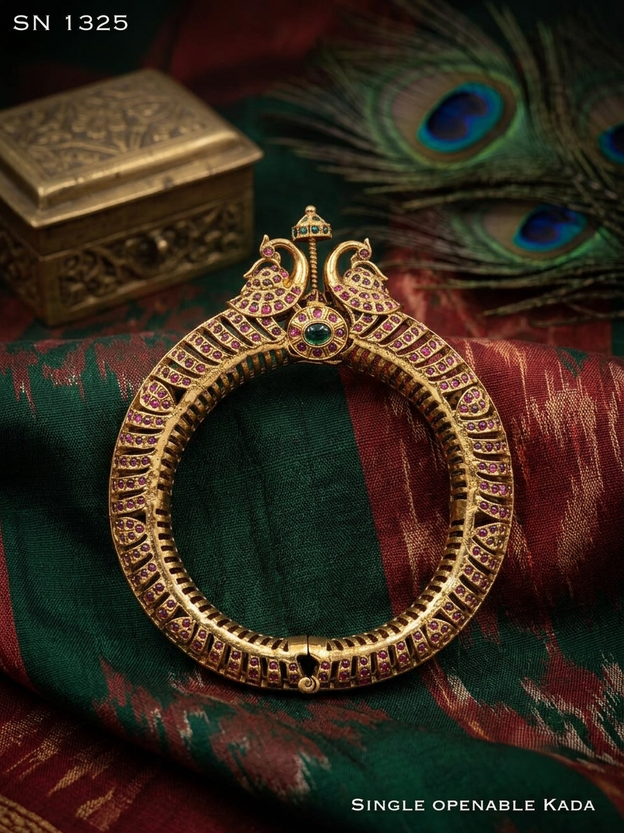 Peacock Ruby Kada Bangle