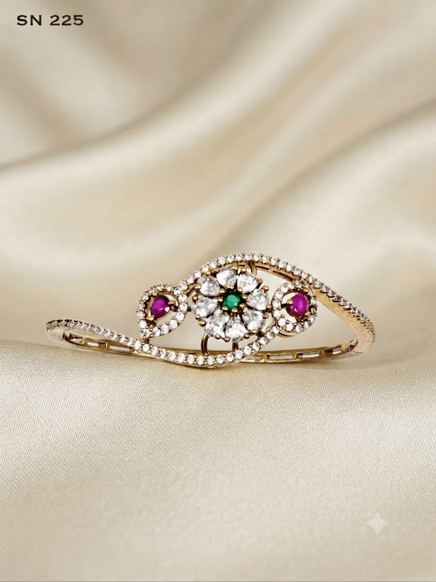 Floral Studded Openable Kada
