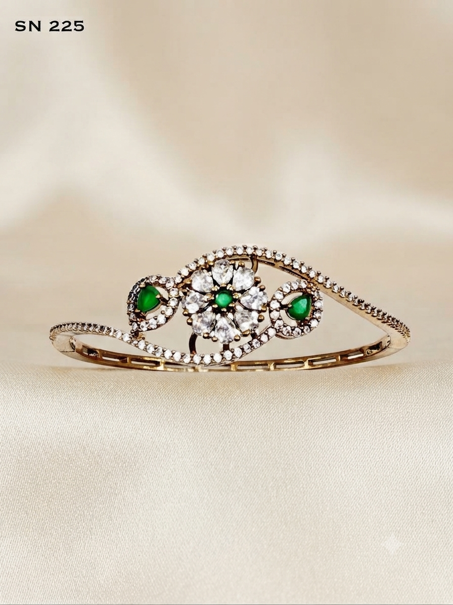 Floral Studded Openable Kada