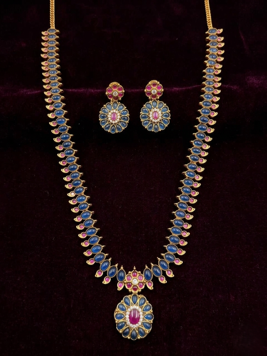 floral haram necklace set