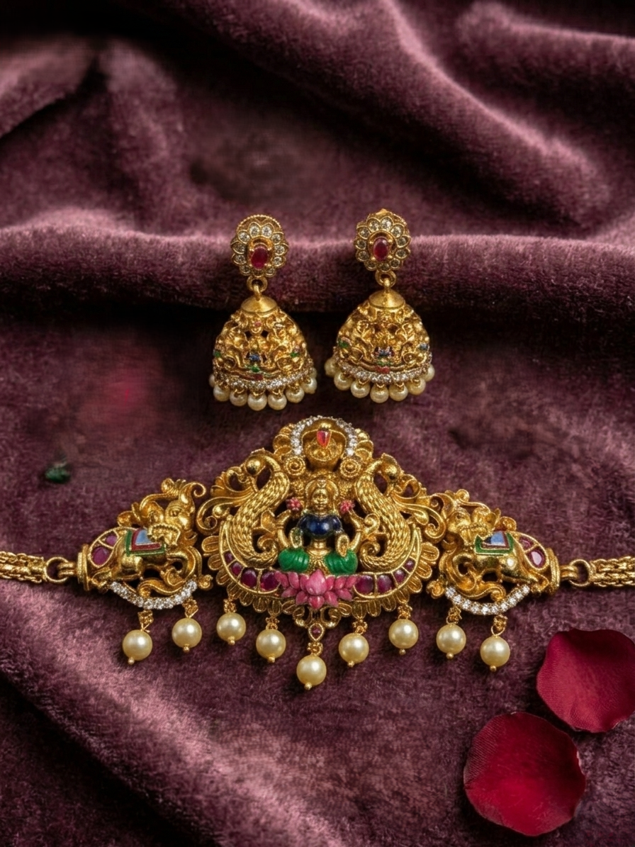 Lakshmi Temple Mini  Choker Set