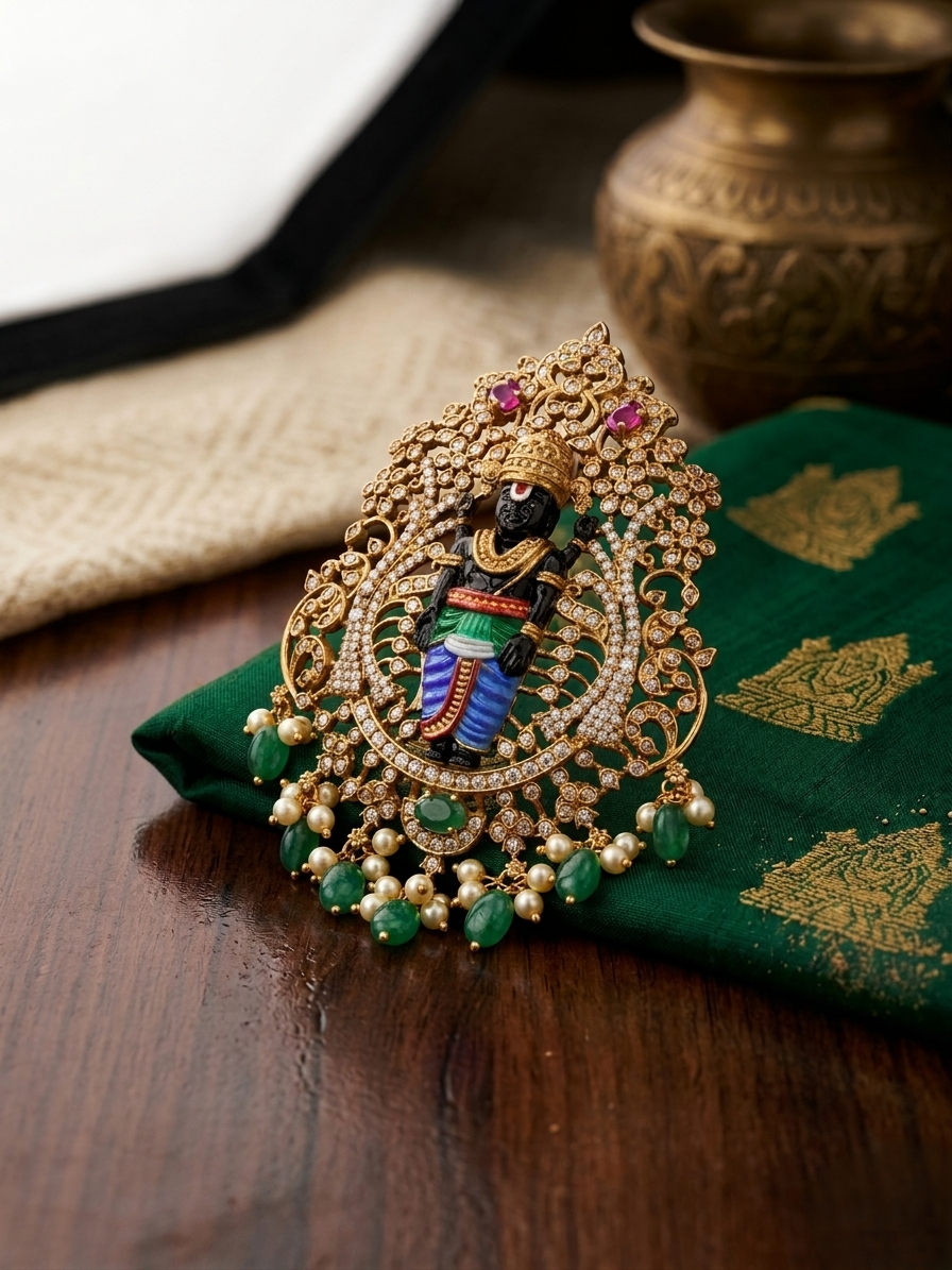 Sacred Tirupati Balaji Temple Pendant