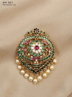 Floral Peacock Antique Pendant