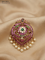 Floral Peacock Antique Pendant