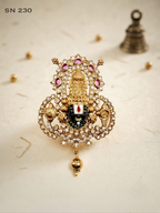 Antique Gold Lakshmi Balaji Temple Pendant