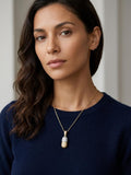 CZ Capsule Pendant Necklace