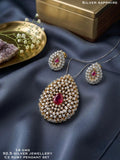 Lattice Ruby Pendant Set